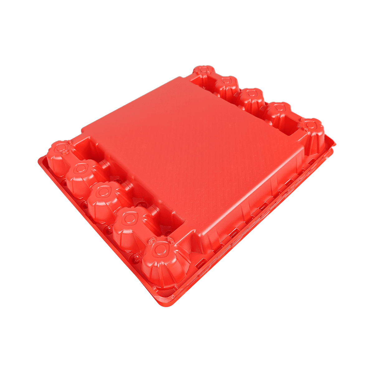 大尺寸可堆疊的啞光紅PET 30雞蛋盒，用于冰箱 